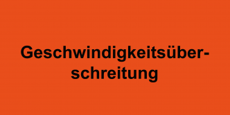 Geschwindigkeitsüberschreitung